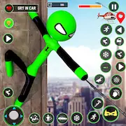 Скачать Spider Hero Stickman Rope Hero [Взлом Бесконечные монеты  и МОД Меню] версия 0.6.6 на Андроид