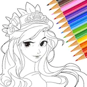 Скачать Princess Coloring:Drawing Game [Взлом на монеты и МОД Меню] версия 0.3.9 на Андроид
