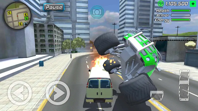 Скачать Rope Frog Ninja Hero Car Vegas [Взлом Бесконечные деньги и МОД Меню] версия 0.6.4 на Андроид
