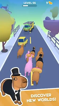 Скачать Capybara Rush [Взлом Много монет и МОД Меню] версия 2.8.7 на Андроид