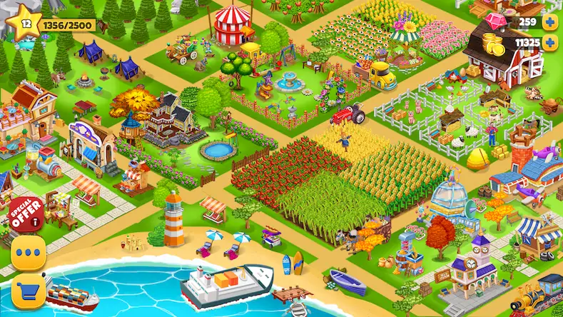 Скачать Farm Day фермер: Offline игры [Взлом на монеты и МОД Меню] версия 1.3.9 на Андроид