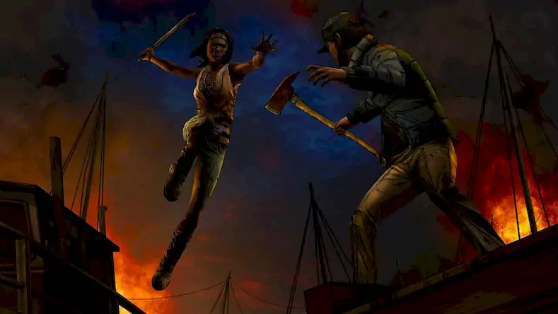 Скачать The Walking Dead: Michonne [Взлом Бесконечные деньги и МОД Меню] версия 0.7.4 на Андроид