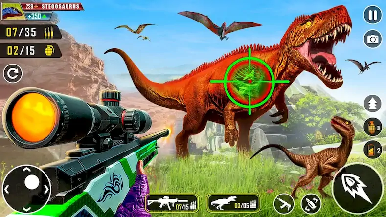 Скачать Wild Dino Hunter 3D Gun Games [Взлом Бесконечные монеты и МОД Меню] версия 2.7.6 на Андроид