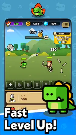 Скачать Hero Dino: Idle RPG [Взлом на монеты и МОД Меню] версия 1.9.8 на Андроид