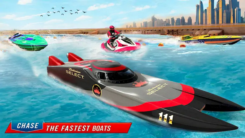 Скачать Jetski Boat Racing: Boat Games [Взлом Много денег и МОД Меню] версия 1.8.4 на Андроид
