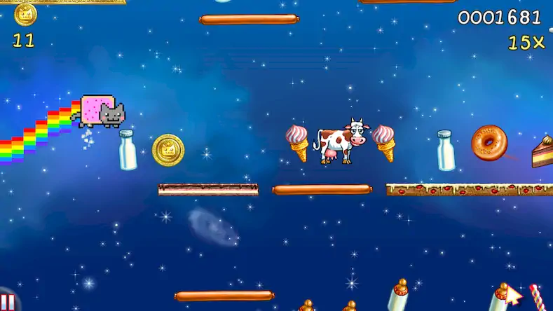 Скачать Nyan Cat: Lost In Space [Взлом Много денег и МОД Меню] версия 0.8.8 на Андроид