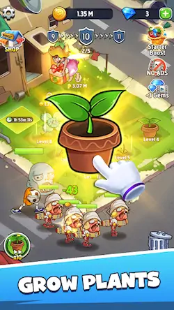 Скачать Merge Plants - игра зомби [Взлом Много денег и МОД Меню] версия 0.5.6 на Андроид