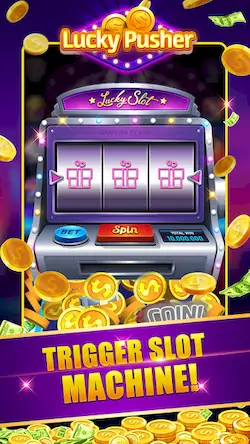 Скачать Lucky Cash Pusher Coin Games [Взлом Бесконечные деньги и МОД Меню] версия 2.1.6 на Андроид