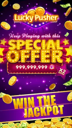 Скачать Lucky Cash Pusher Coin Games [Взлом Бесконечные деньги и МОД Меню] версия 2.1.6 на Андроид