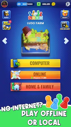 Скачать Ludo - Offline Board Game [Взлом Много монет и МОД Меню] версия 0.1.6 на Андроид