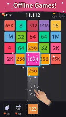 Скачать Merge block-2048 puzzle game [Взлом Бесконечные деньги и МОД Меню] версия 1.7.9 на Андроид