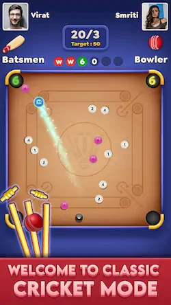 Скачать Carrom Cricket: Premier League [Взлом на деньги и МОД Меню] версия 0.8.6 на Андроид