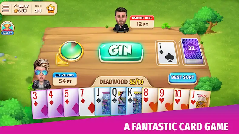 Скачать Gin Rummy Stars - Card Game [Взлом Много денег и МОД Меню] версия 1.2.9 на Андроид