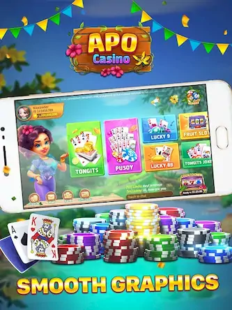 Скачать Apo Casino - Tongits 777 Slots [Взлом на деньги и МОД Меню] версия 1.4.4 на Андроид