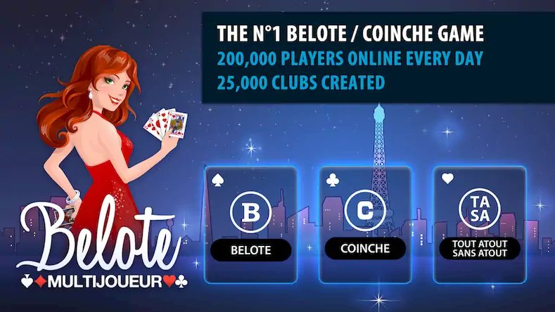 Скачать Belote & Coinche Multiplayer [Взлом Много денег и МОД Меню] версия 1.5.6 на Андроид