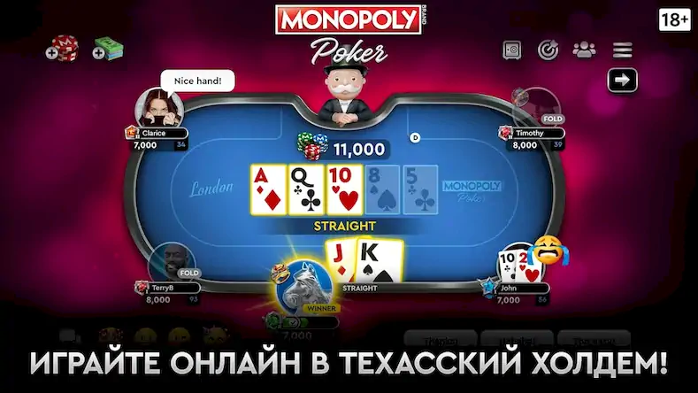 Скачать MONOPOLY Poker - Холдем Покер [Взлом Бесконечные деньги и МОД Меню] версия 2.6.9 на Андроид