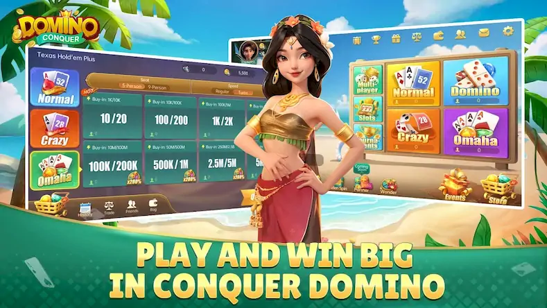 Скачать Conquer Domino [Взлом Много денег и МОД Меню] версия 1.1.7 на Андроид
