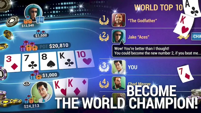 Скачать Poker World - Офлайн Покер [Взлом Бесконечные монеты и МОД Меню] версия 0.8.2 на Андроид