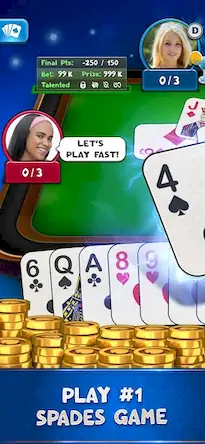 Скачать Spades Plus - Card Game [Взлом на монеты и МОД Меню] версия 2.1.2 на Андроид