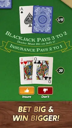 Скачать Blackjack [Взлом Много денег и МОД Меню] версия 2.1.1 на Андроид
