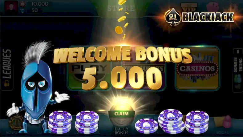 Скачать Блэкджек 21 Онлайн игры казино [Взлом Много денег и МОД Меню] версия 2.9.9 на Андроид