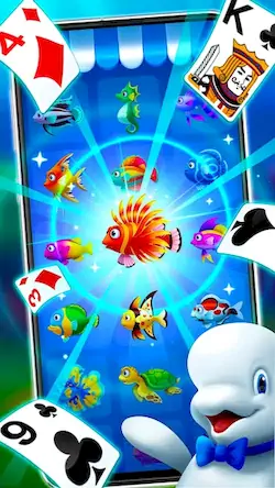Скачать Пасьянс Косынка с Рыбками [Взлом Много денег и МОД Меню] версия 0.5.8 на Андроид