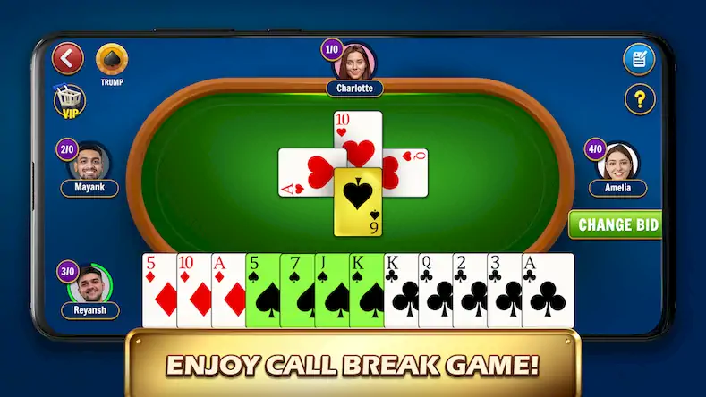 Скачать Callbreak Spades - Card Games [Взлом Много денег и МОД Меню] версия 1.6.4 на Андроид