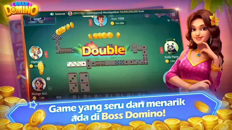 Скачать Boss Domino QiuQiu [Взлом на деньги и МОД Меню] версия 0.2.3 на Андроид