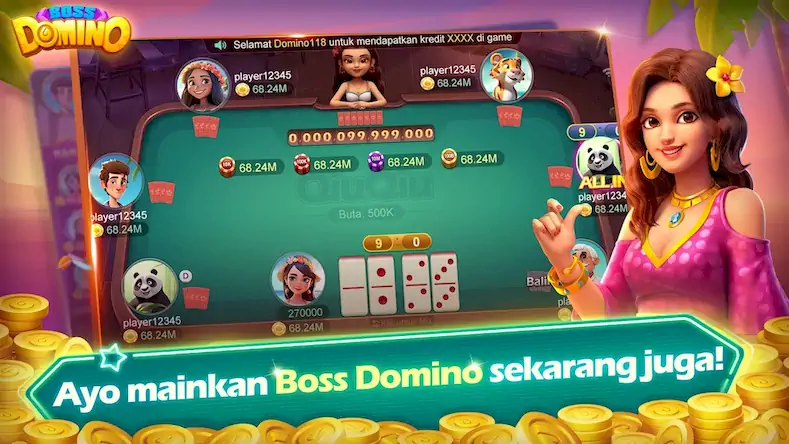 Скачать Boss Domino QiuQiu [Взлом на деньги и МОД Меню] версия 0.2.3 на Андроид