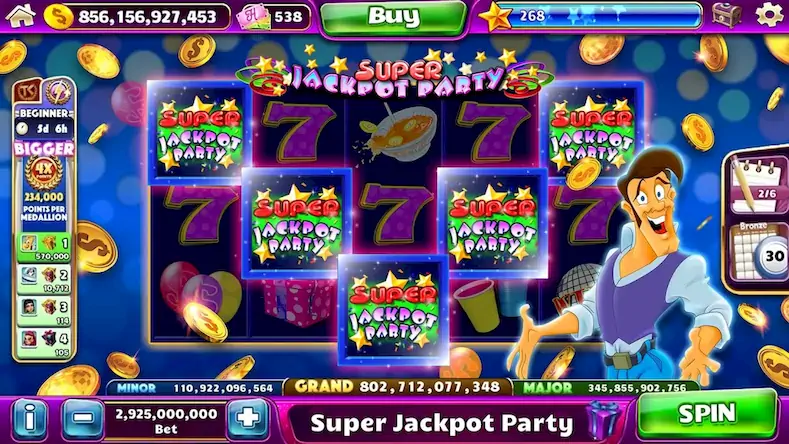Скачать Jackpot Party Игровые Автоматы [Взлом Бесконечные монеты и МОД Меню] версия 1.3.7 на Андроид