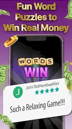 Скачать Words to Win: Real Money Games [Взлом на монеты и МОД Меню] версия 2.1.5 на Андроид