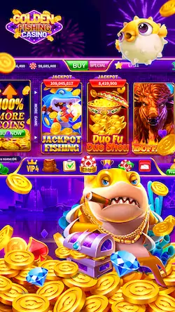 Скачать Golden Fishing Slots Casino [Взлом Бесконечные монеты и МОД Меню] версия 2.2.4 на Андроид