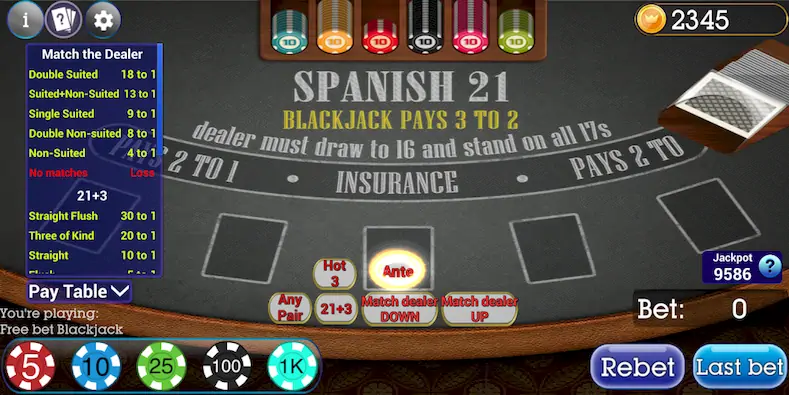 Скачать Spanish Blackjack 21 [Взлом Много монет и МОД Меню] версия 1.8.4 на Андроид