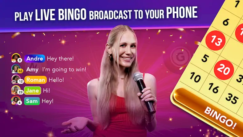 Скачать Live Play Bingo: Real Hosts [Взлом на деньги и МОД Меню] версия 0.9.6 на Андроид