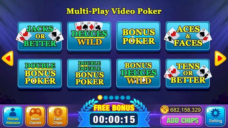 Скачать Video Poker Games - Multi Hand [Взлом Много денег и МОД Меню] версия 2.2.9 на Андроид