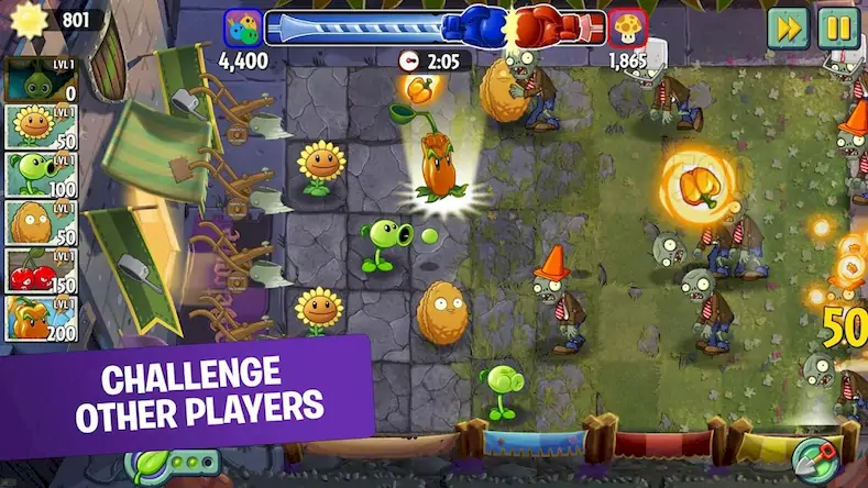 Скачать Plants vs. Zombies™ 2 [Взлом Много монет и МОД Меню] версия 2.4.7 на Андроид