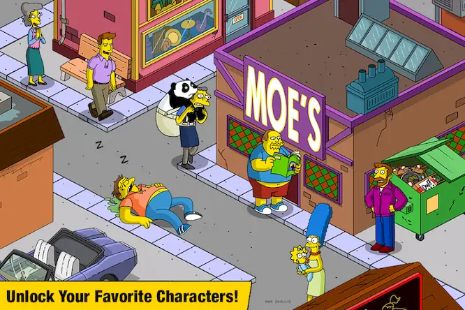 Скачать The Simpsons™: Tapped Out [Взлом Много денег и МОД Меню] версия 1.2.8 на Андроид