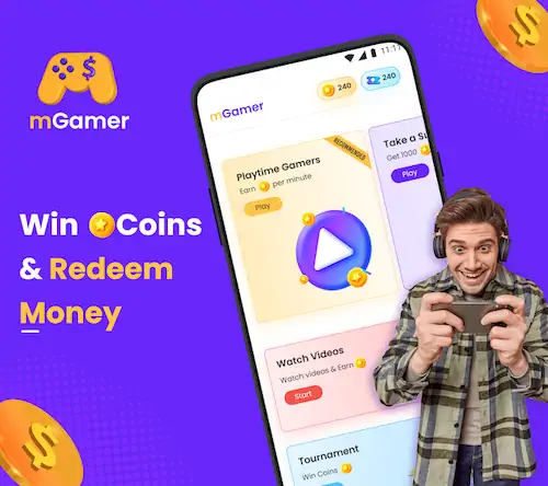 Скачать mGamer – Earn Money, Gift Card [Взлом на монеты и МОД Меню] версия 1.5.3 на Андроид