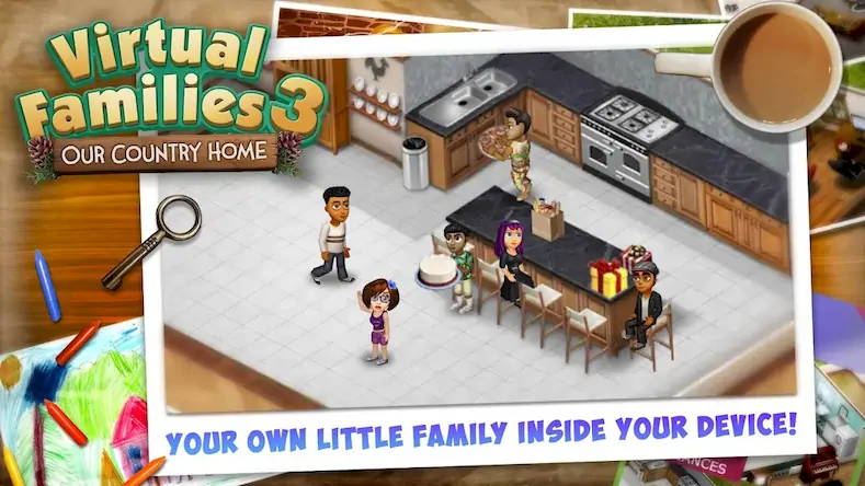 Скачать Virtual Families 3 [Взлом Бесконечные монеты и МОД Меню] версия 1.9.7 на Андроид