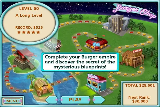 Скачать Burger Shop [Взлом Много денег и МОД Меню] версия 0.7.6 на Андроид