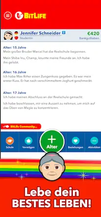 Скачать BitLife DE - Lebenssimulation [Взлом Много денег и МОД Меню] версия 2.8.4 на Андроид