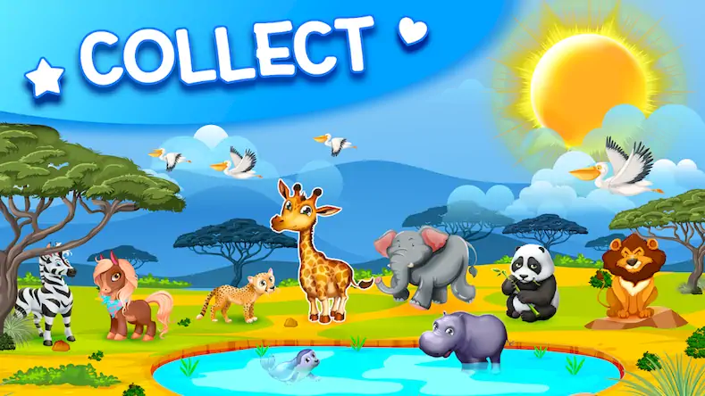 Скачать Merge Animals Zoo: Safari Park [Взлом на деньги и МОД Меню] версия 2.2.5 на Андроид