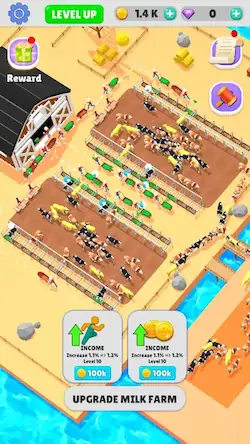 Скачать Idle Cow Farm Tycoon [Взлом Много денег и МОД Меню] версия 0.9.3 на Андроид