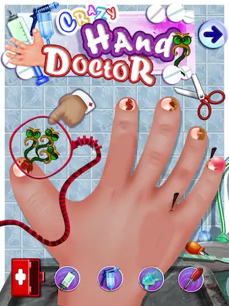 Скачать Crazy Hand Nail Doctor Surgery [Взлом Много денег и МОД Меню] версия 1.1.8 на Андроид