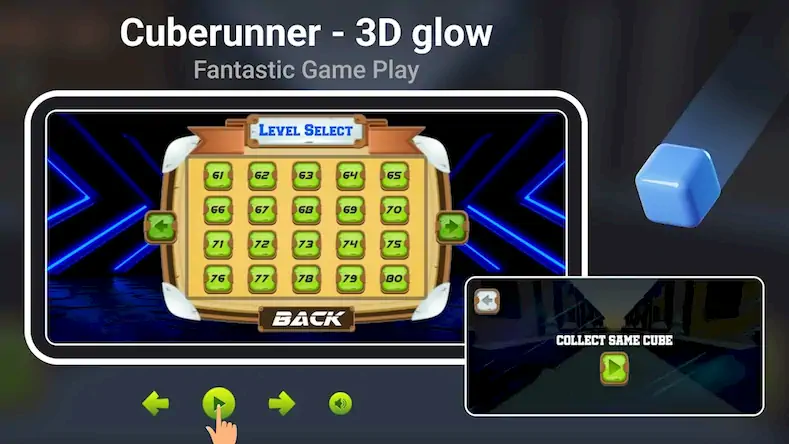 Скачать Cube Runner 3D Glow [Взлом Много монет и МОД Меню] версия 0.7.3 на Андроид