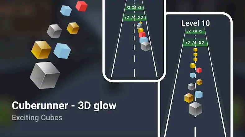 Скачать Cube Runner 3D Glow [Взлом Много монет и МОД Меню] версия 0.7.3 на Андроид