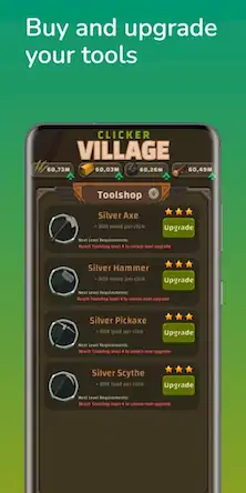 Скачать Clicker Village - Casual Idle [Взлом на монеты и МОД Меню] версия 1.4.9 на Андроид