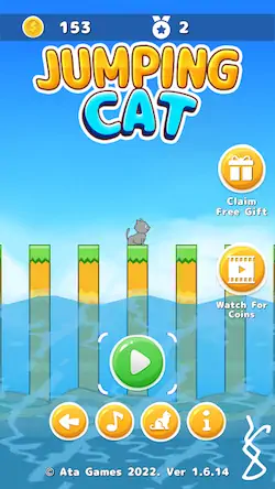 Скачать Jumping Cat [Взлом на монеты и МОД Меню] версия 0.7.1 на Андроид