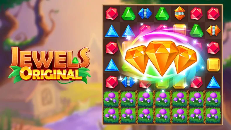 Скачать Jewels Original - Match 3 Game [Взлом Бесконечные монеты и МОД Меню] версия 2.4.5 на Андроид