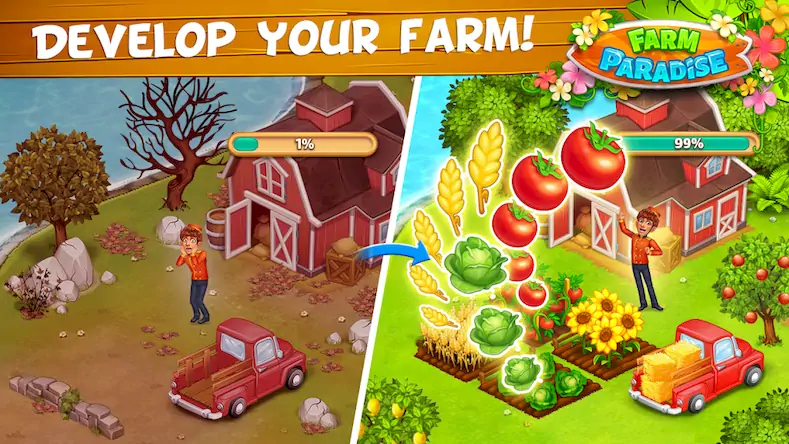 Скачать Farm Island - Family Journey [Взлом Много монет и МОД Меню] версия 2.2.6 на Андроид